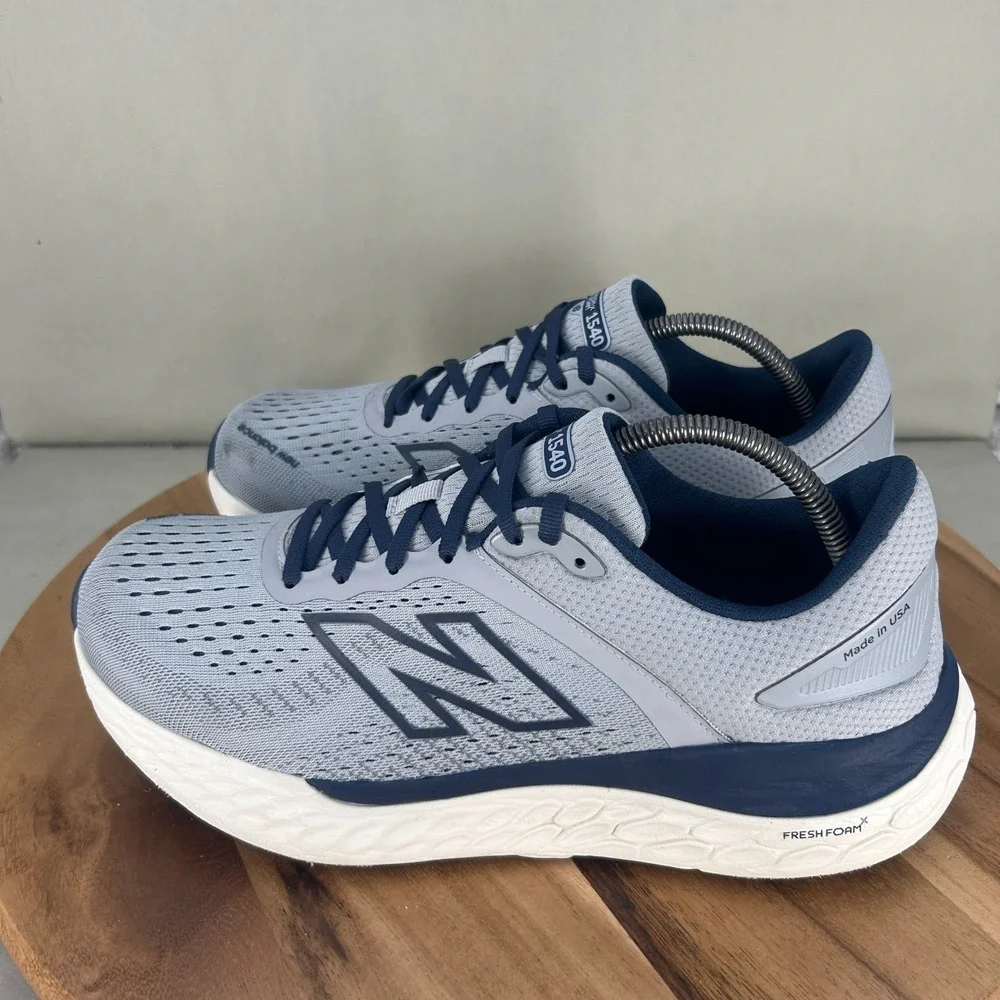 New Balance 1540v4 Fresh Foam X Mens Grey Navy Running Shoes M1540GR4 Size 10.5